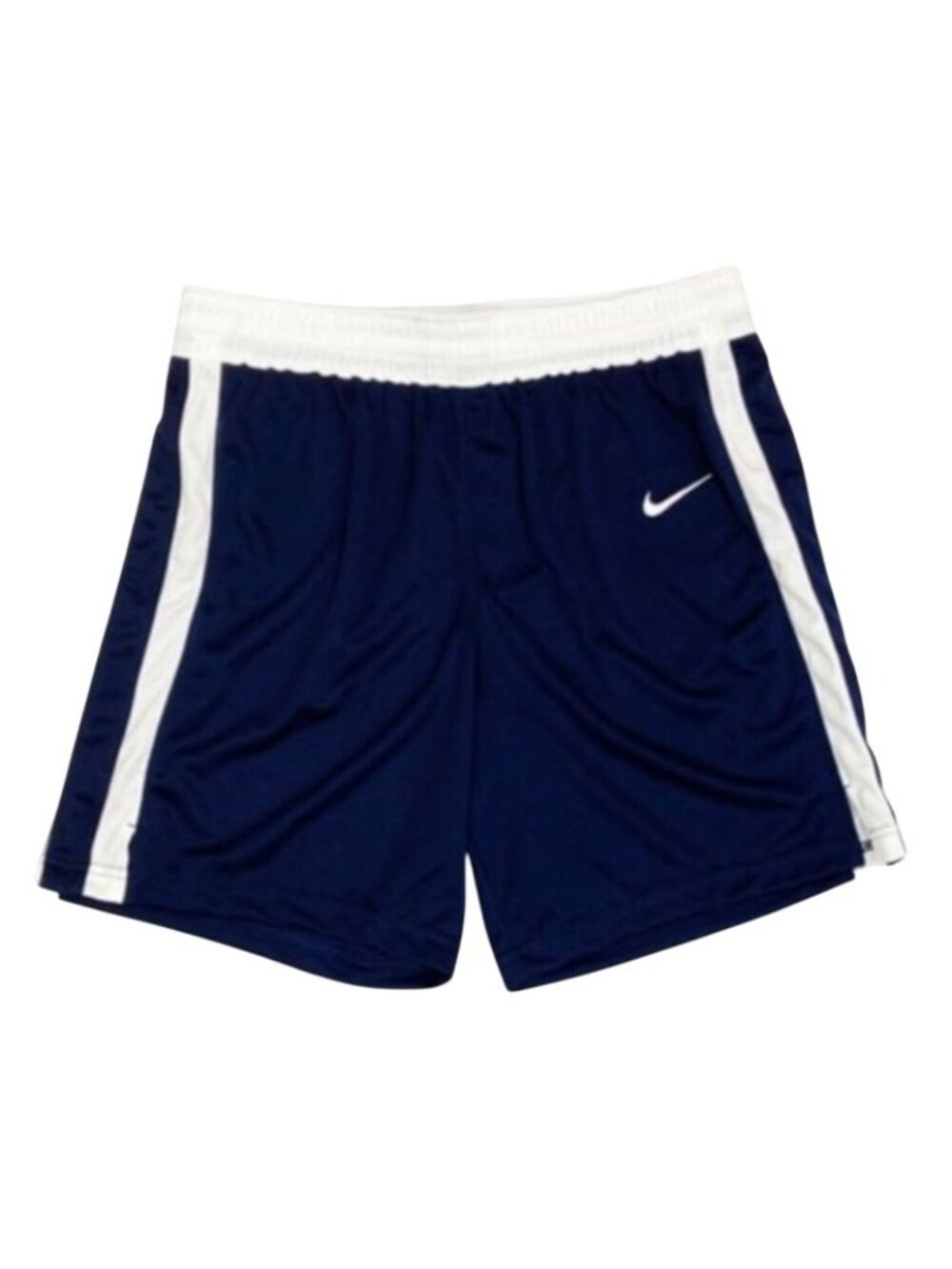 Nike Dri-FIT Mens L Basketball Shorts Navy Blue White Practice Shorts DZ4838